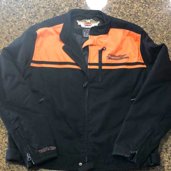 Harley Davidson Denim Jacket Mens L - Picture 2 of 6